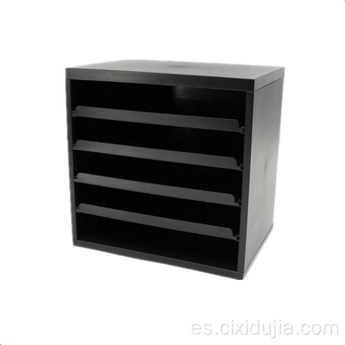 Organizador de escritorio con caja de almacenamiento de archivos multifunción de 5 niveles